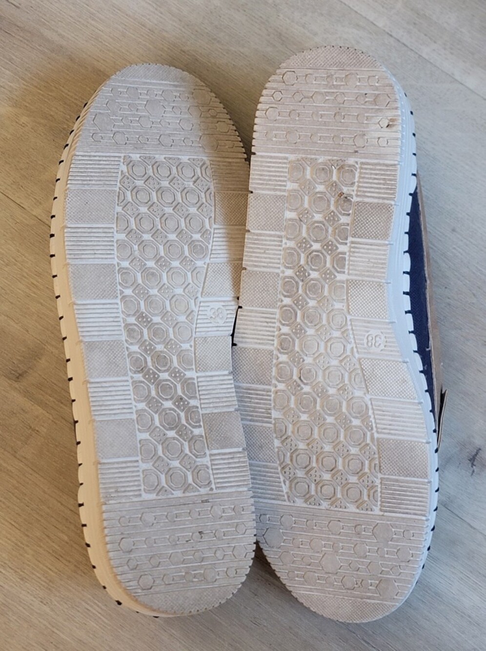 Alberto Navy and Tan Canvas Loafers - Picture 7 of 7